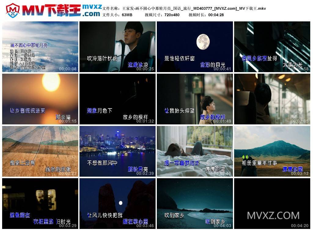 王家发-画不圆心中那轮月亮_国语_流行_MD403777